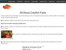 Tablet Screenshot of crayfishfacts.net